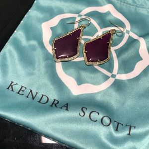 Kendra Scott Purple & Gold Earrings